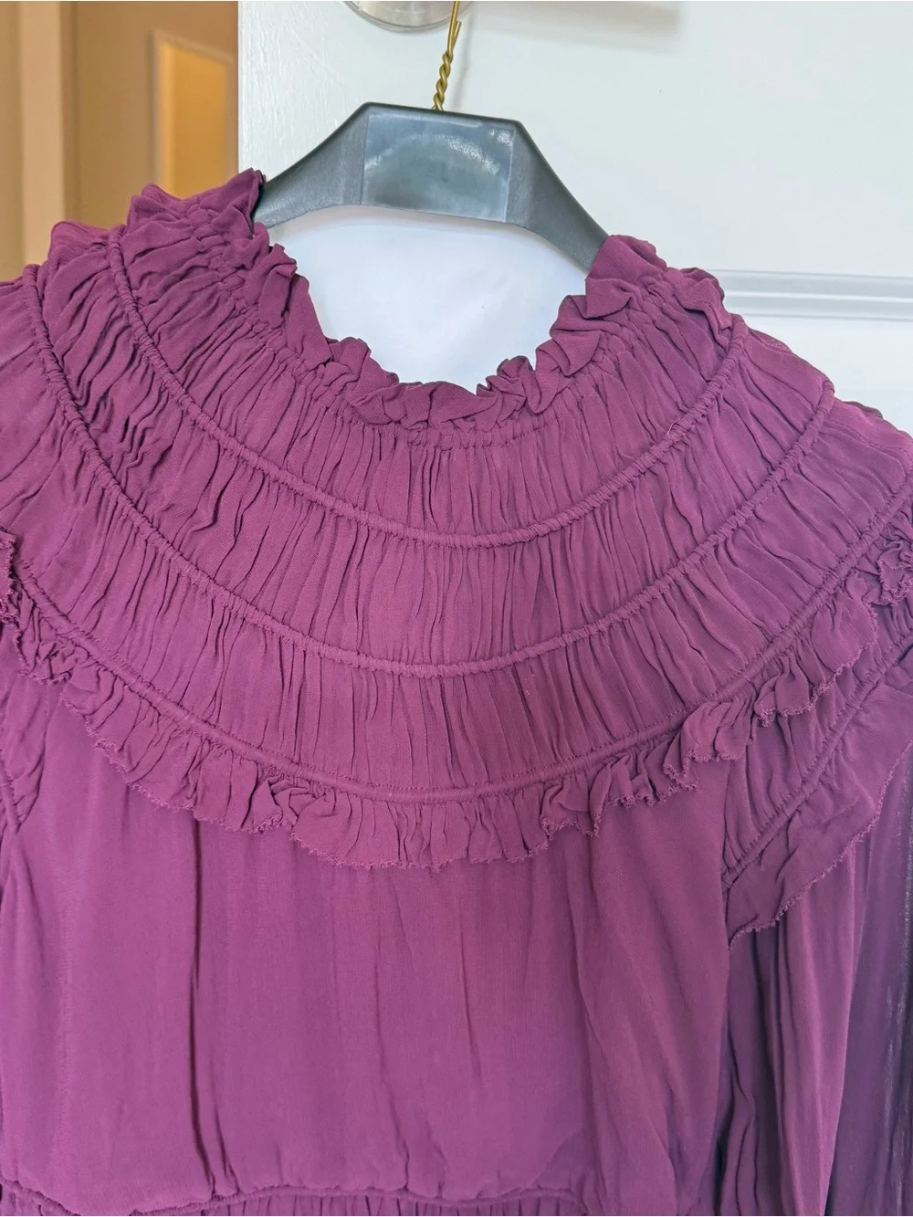 FARM Rio Purple Ruffle Peplum Blouse - Picture 9 of 16